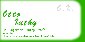 otto kuthy business card